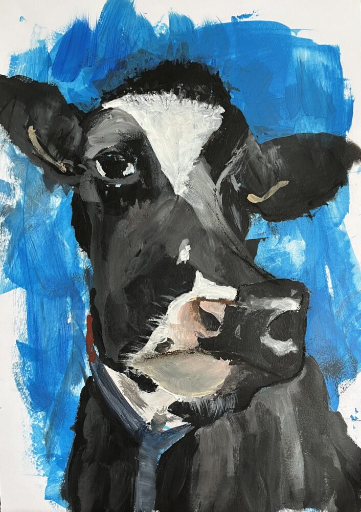 Kuh | 30 x 40 cm | Acryl auf Papier | 2024