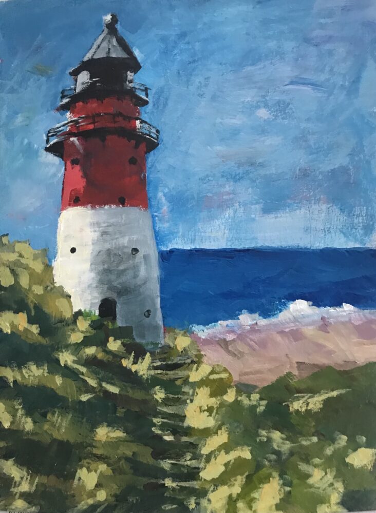 Leuchtturm | 40 x 50 cm | Acryl auf Leinwand | 2023