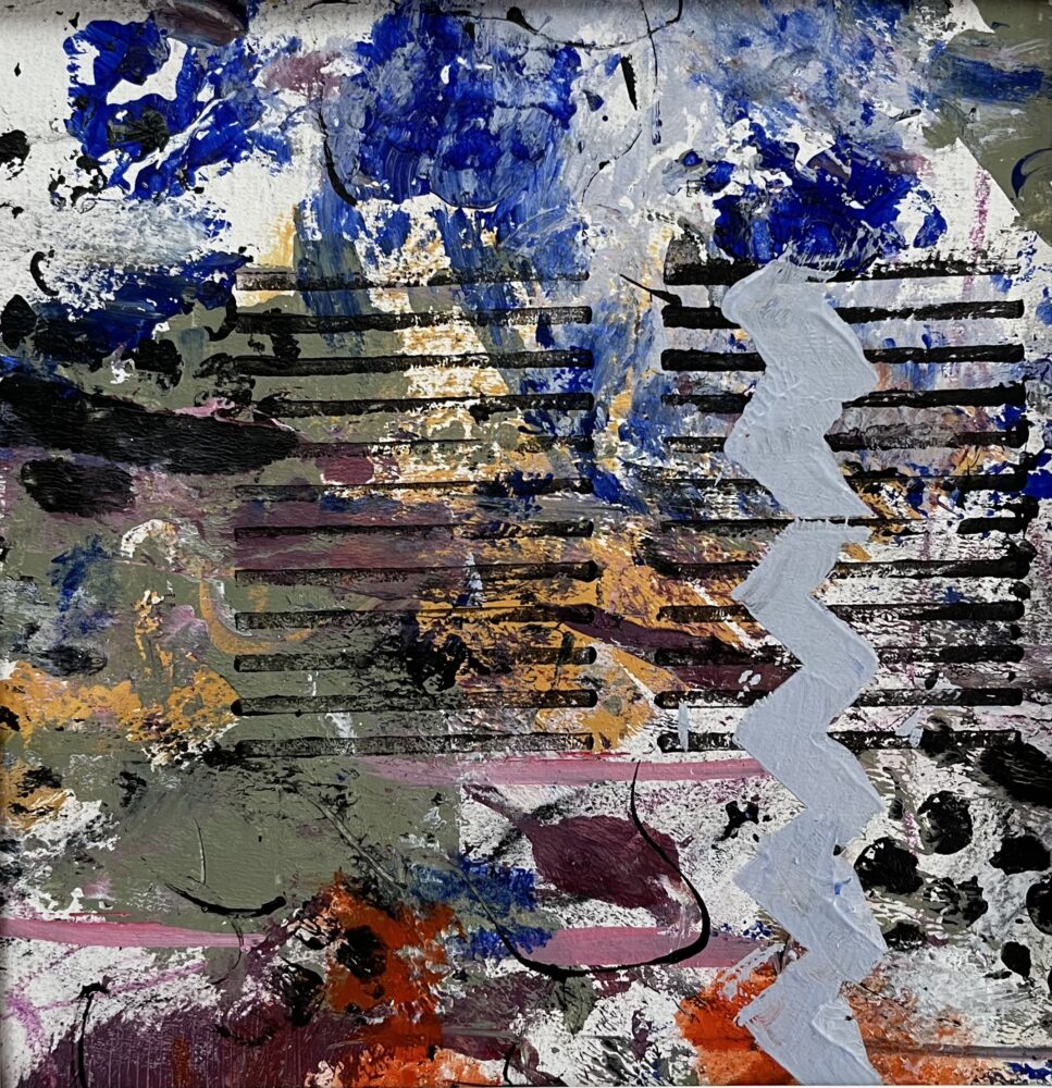 Stripes | 23 x 25 cm | Mixed Media auf Papier | 2025