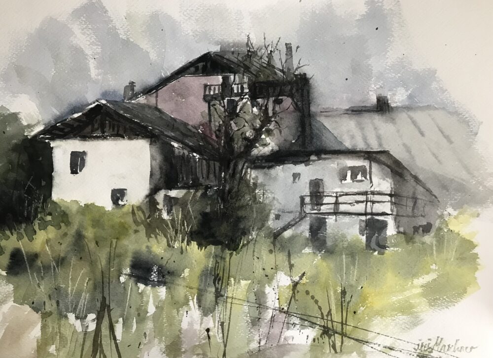 Alter Bauernhof | 30 x 40 cm | Aquarell auf Papier | 2023