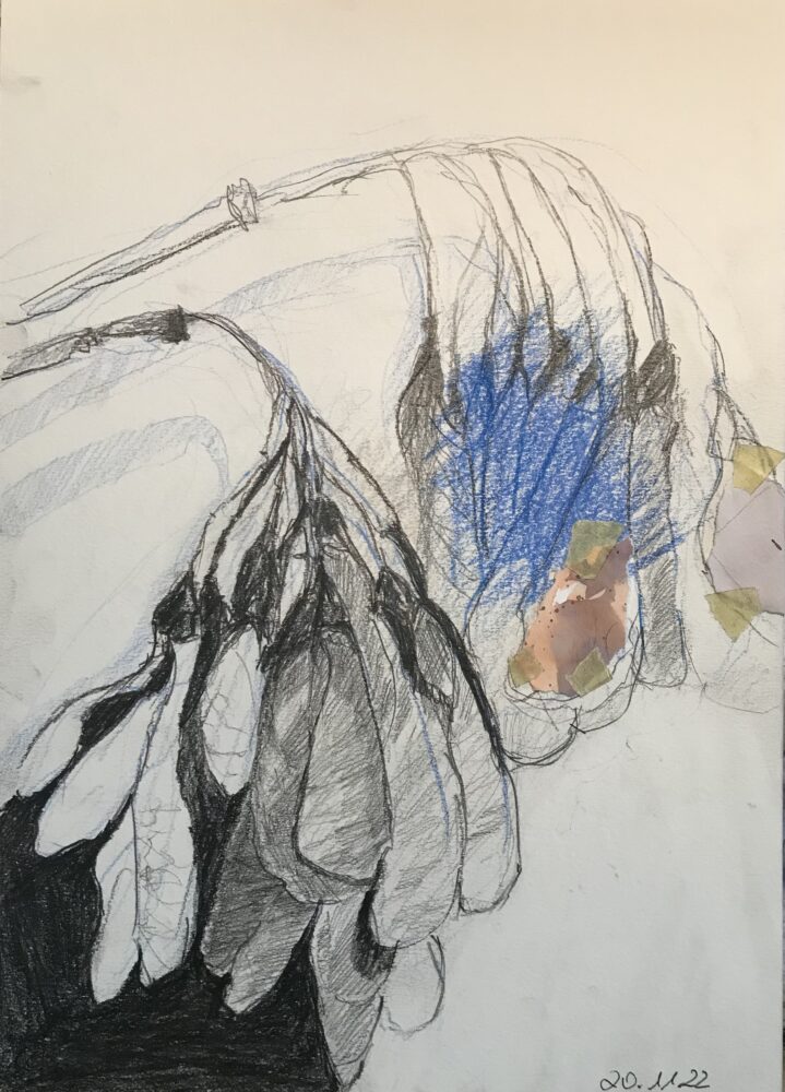 Ahornsamen | 20 x 27 cm | Mixed Media auf Papier | 2022