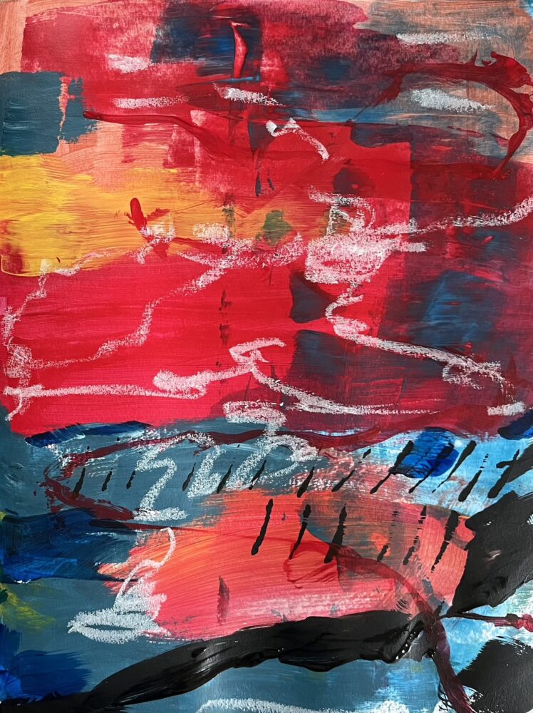 Lava | 21 x 27 cm | Mixed Media auf Papier | 2025